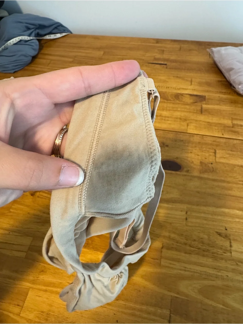 Skims Fits Everybody Crossover Triangle Bra Bralette Nude Size XS - Picture 4 of 4